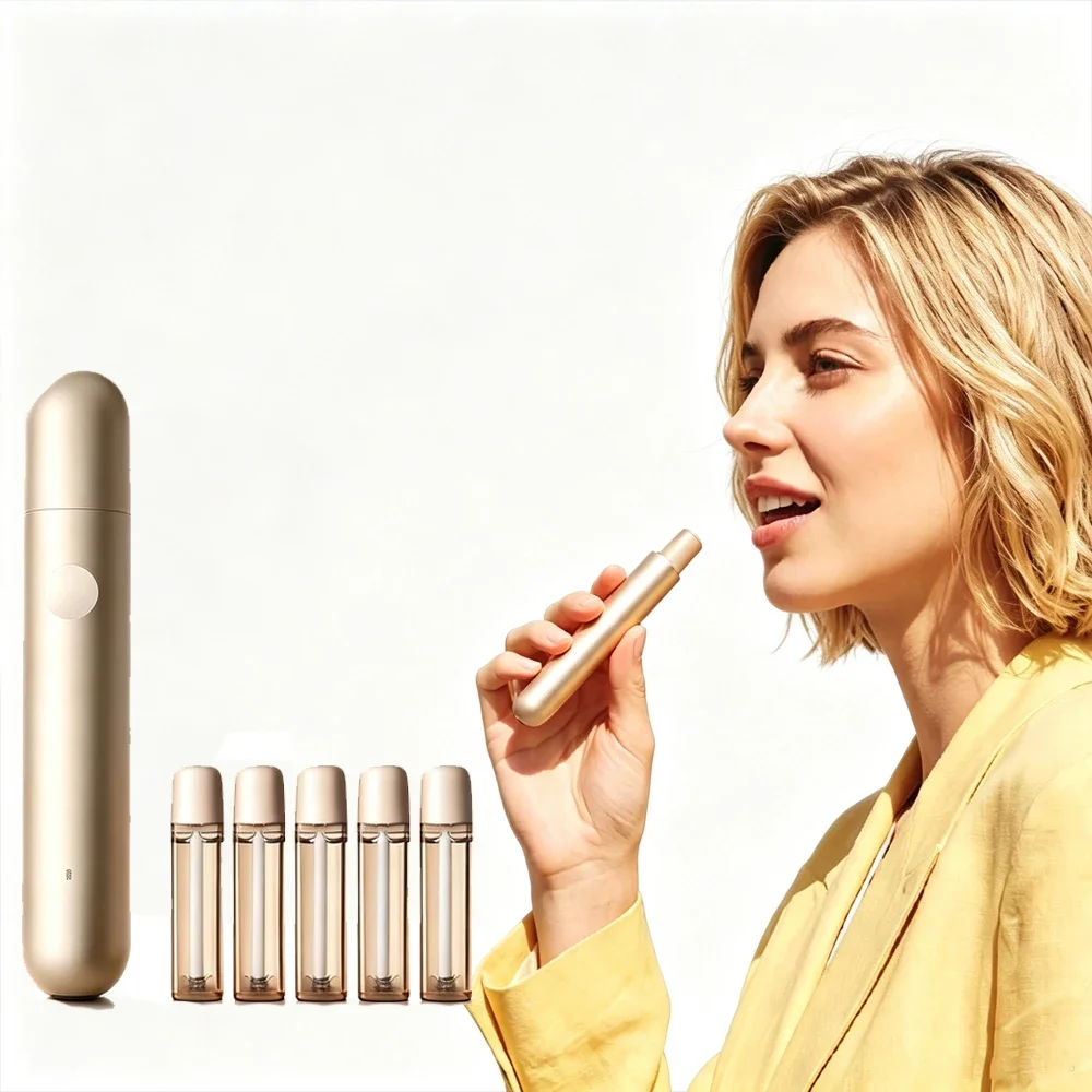 Portable ZDEER PW16 Oral Spray, USB Rechargeable Freshener Kit with 5 Unique Flavors, Compact Mouth Care Spray for Travel