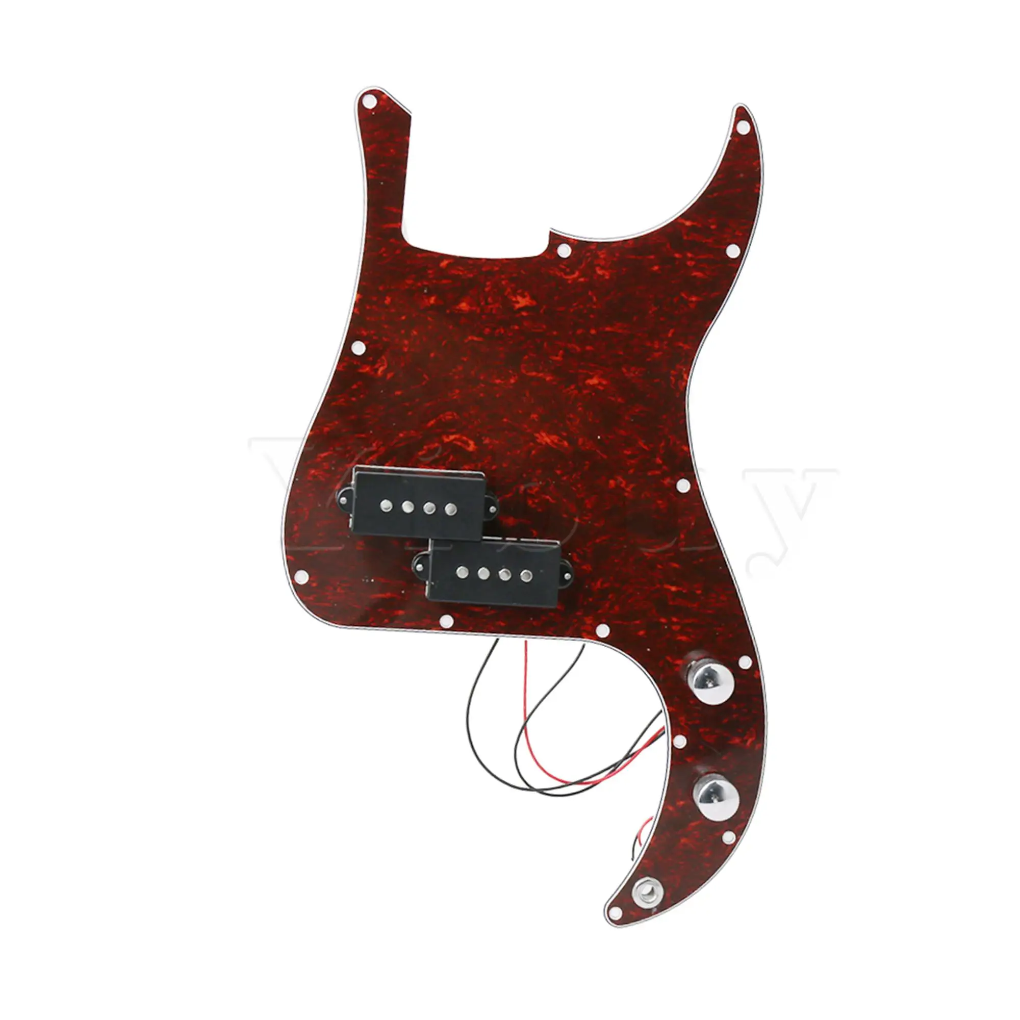 

Yibuy 10 PCS Prewired Faux Tortoise Shell Pb Bass Pickguard Pickup Set