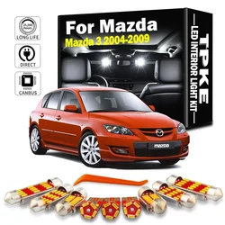 8Pcs Car Bulbs For Mazda 3 BK Hatchback Saloon Mazda3 2004 2005 2006 2007 2008 2009 LED Interior Dome Plate Map Trunk Light Kit