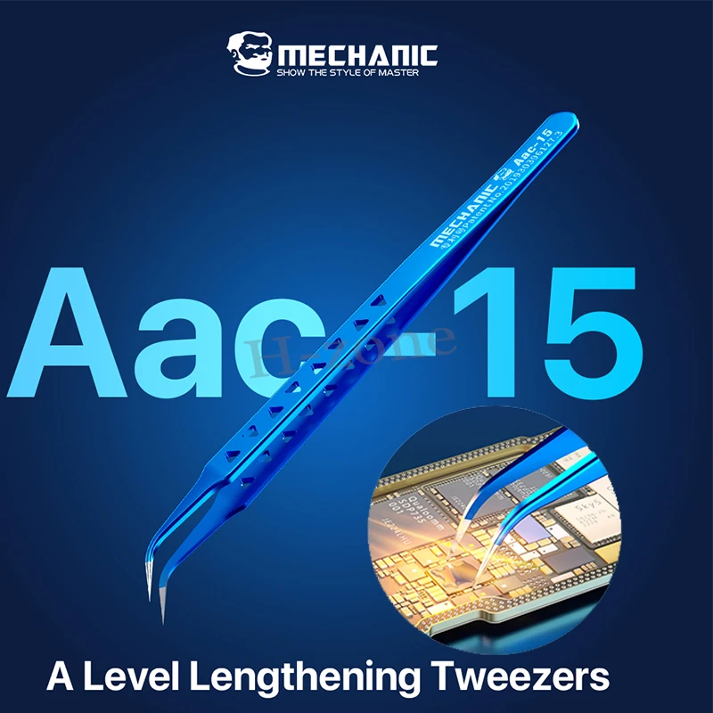 MECHANIC AAC-15 Stainless Steel Tweezers for Phone Repair High Precision 8 Hole Heat Dissipation Flying Wire Spot Welding Clip