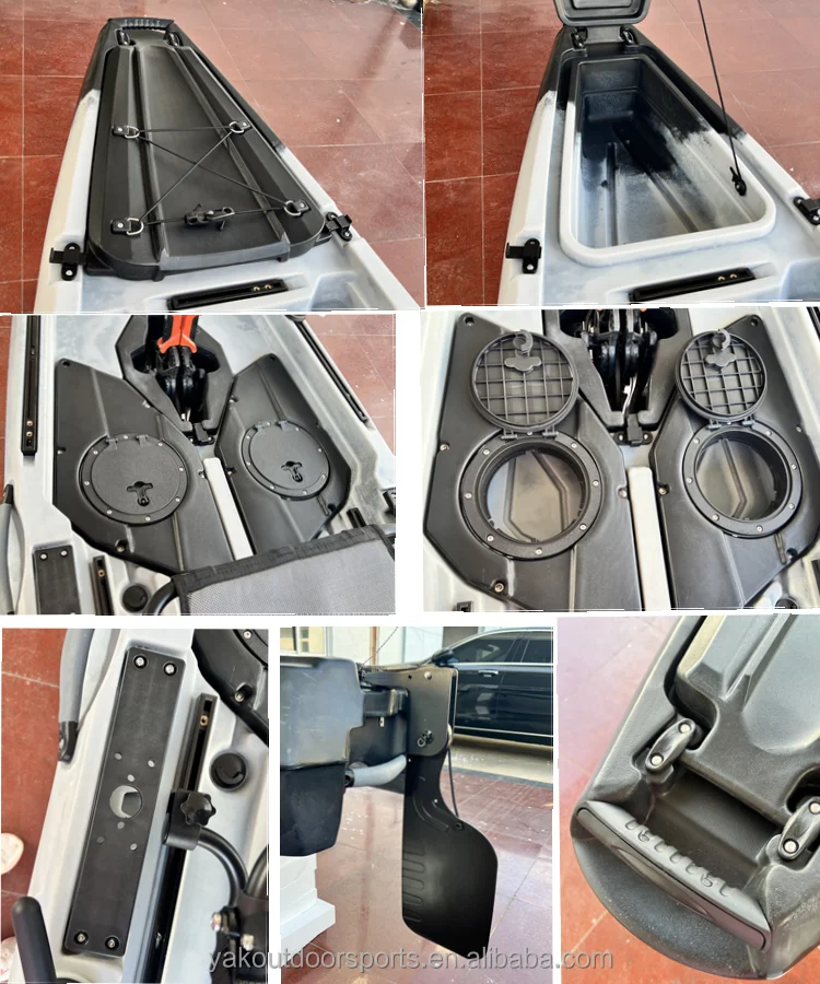 Outdoors 3.2m HDPE Single Pedal Ka with Electric Trolling Motor for Fishing and Surfing Activities view 6