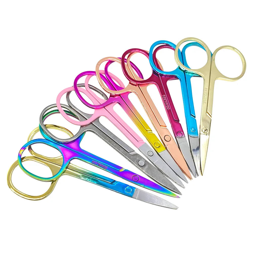 1 Pc Eyebrow Scissor Makeup Eyelash Trimmer Facial Hair Remover Manicure Nail Cuticle Scissors Beauty Tools