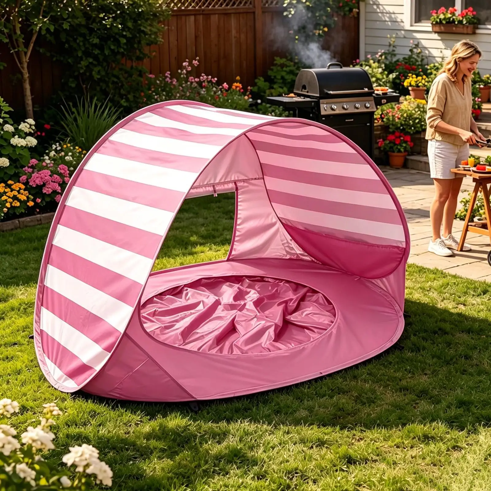 Beach Tent For Kids UV Protection Foldable With Mini Pool Outdoor Shade Tent For Vacation Traveling Camping Picnic Outdoor view 5