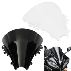 WAASE Motorcycle Double Bubble Windscreen Windshield Fly Shield Screen Wind Deflector For Yamaha YZF R6 YZF-R6 RJ11 2006 2007