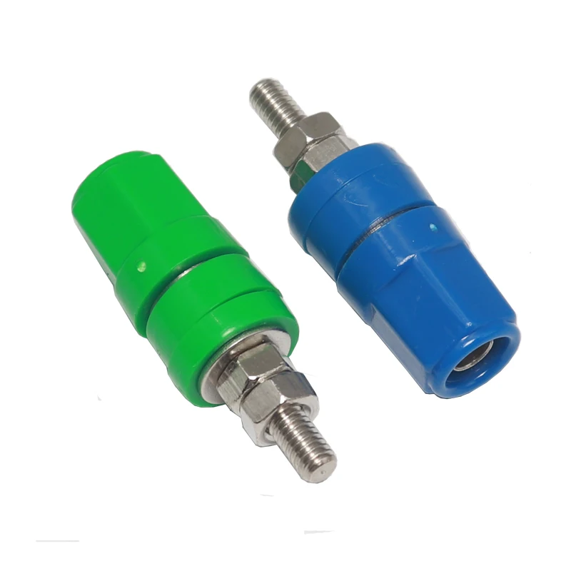 【5-1PCS】M4X36 pure copper terminal 4mm banana Jack Socket 20A binding post Banana plug connector 30V AC-60V DC red black