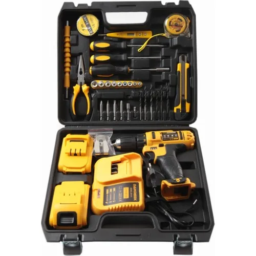 Dawreek 24V 35 Pieces Full Set Dual Battery Metal Geared Impact Drill Screwdriver