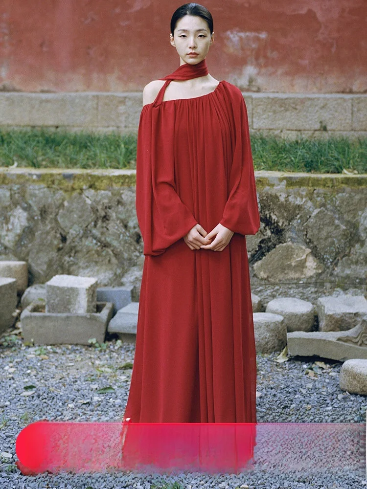 

Элегантный утренний халат для женщин, свадебный, с длинными рукавами, в винтажном стиле, для KTV, свадеб, свиданий, ежегодных церемоний