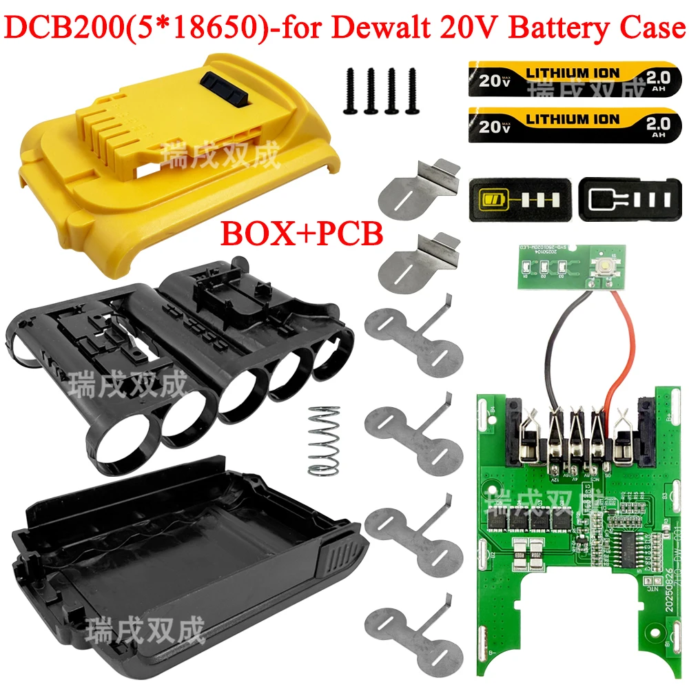 Elektrowerkzeug Li-Ionen-Akku-Gehäuse PCB Ladeschutz-Platine für Dewalt 18V 20V DCB180 DCB200 Akkugehäuse – Detail 1