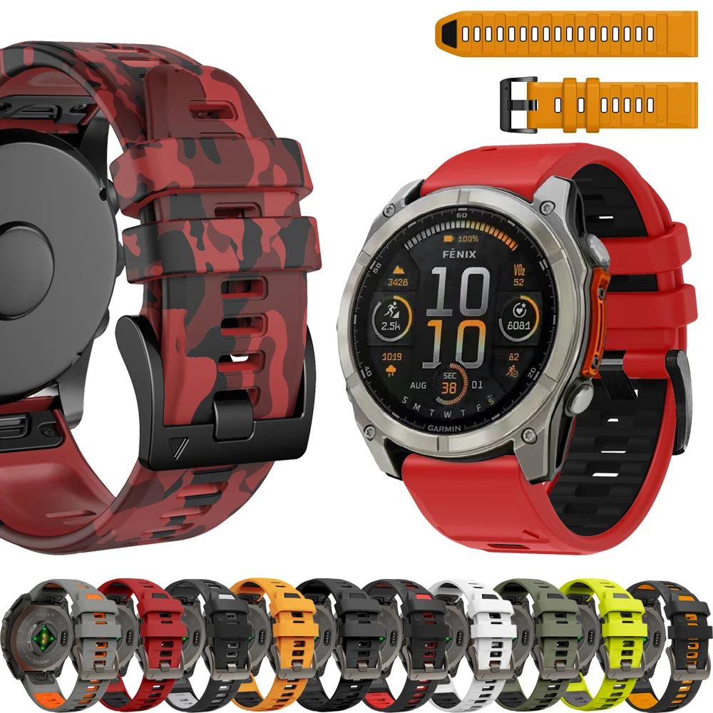 

D2 bravo Силиконовый ремешок для часов для Garmin Fenix 7 7X 6X 6 Pro 5 5X Plus Epix Gen2 Enduro2 Ремешок на запястье QuickFit Release Bracele