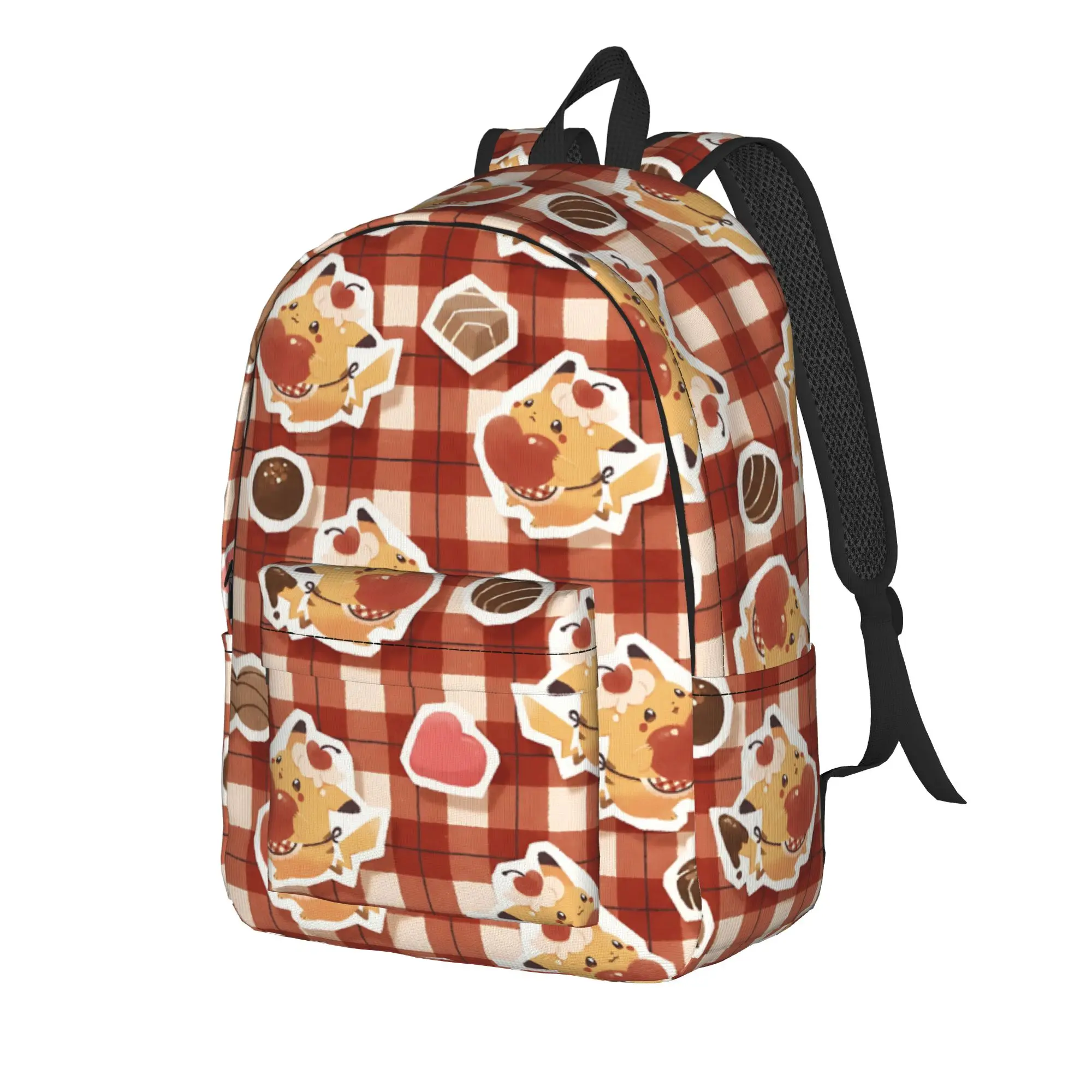 Fashion Cartoon Pokemon Theme Backpack  Mochilas Adjustable Strap Office Work Large Capacity Rucksack