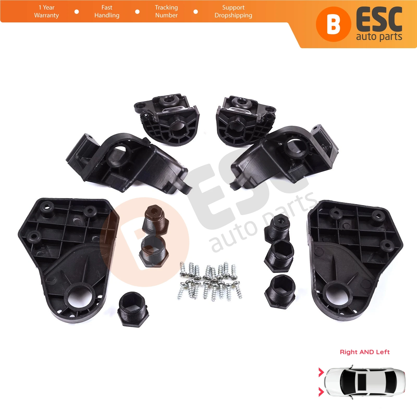 EHL572 Headlight Holder Mount Repair Bracket Tab Set Left Right Side for Mercedes E Class W213 X213 W238 C238 A238 2016-2020