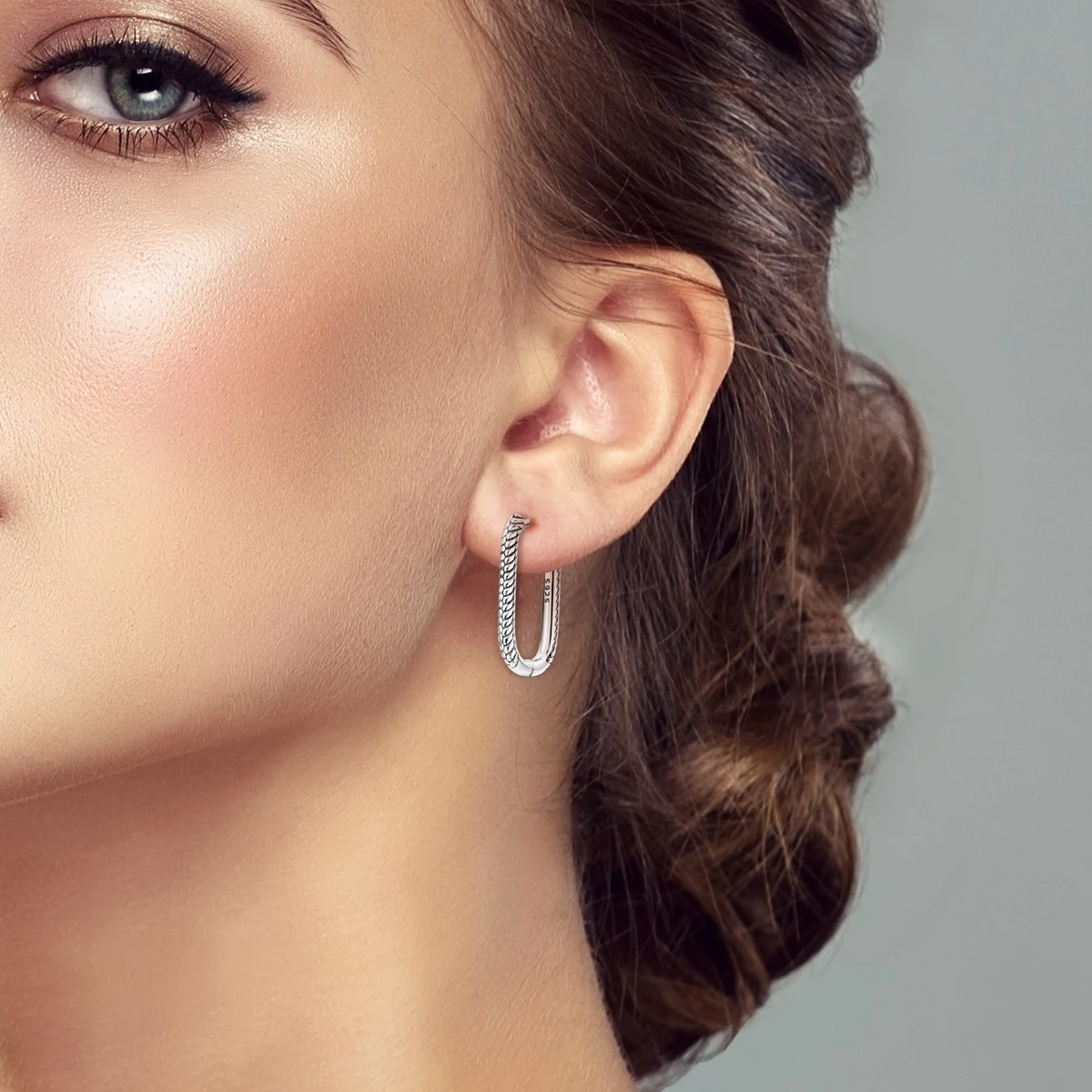 Boucles d'oreilles créoles en argent regardé 925 en forme de U pour femmes, bijoux fins, cadeaux de fête d'anniversaire, exquis, chaud, simple, haute qualité, S925