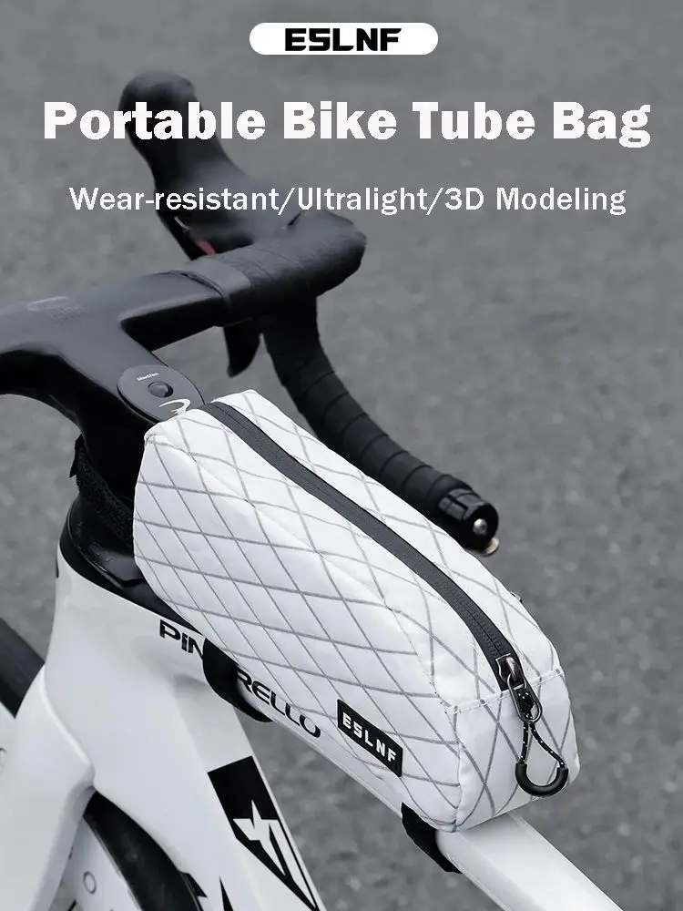 AliExpress ESLNF Wear-resistant MTB Frame Bag Portable Road Bicycle Front Tube Bag Durable Cycling Storage Bag Bike Accessories