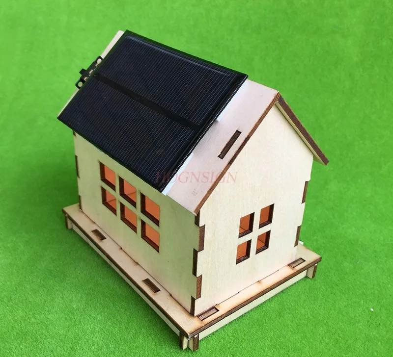 Solar Cabin Wooden Assembled Toys Building Model Physics Experiment Puzzle Puzzle Small Works Physics teaching instrument