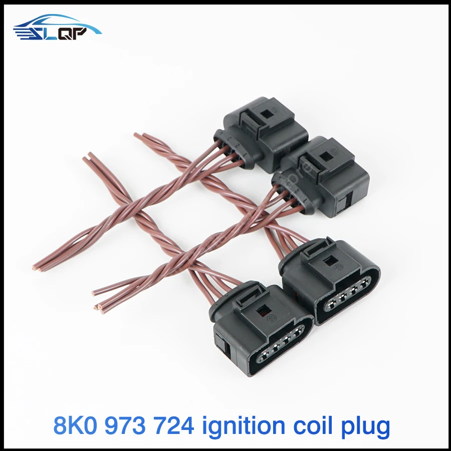 4 шт. 8K0973724 для VW Golf Tiguan Touran Passat Jetta EA888 Audi A3 A4 A5 A6 Q5 разъем катушки зажигания штекер кабельный жгут