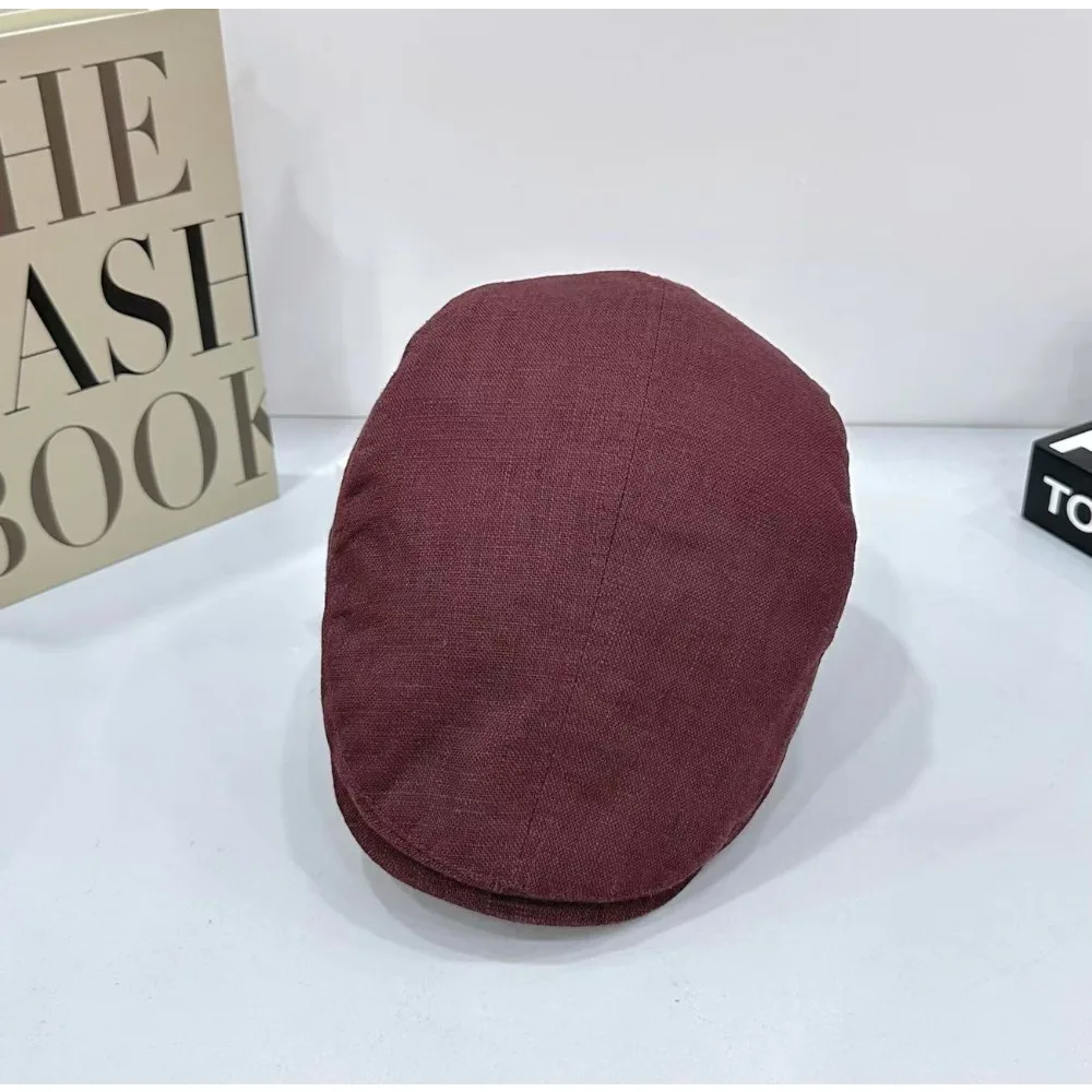 

High-grade Cotton and Linen Retro Duck Tongue Cap High-quality Beret Breathable Versatile Fashion Hat Pop Trend Hat Luxury Gift