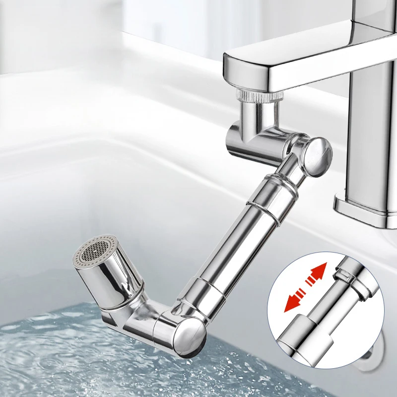 1440 ° giratorio Grifo Extender Con 2 Modo Splash Retráctil Extensión del fregadero Metal Extensión del aireador del grifo Por Cocina Baño