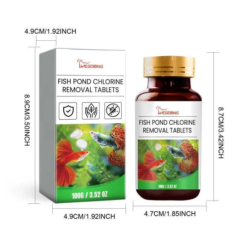 Chlorine Remover Tablets Water Tablets for Clear Fishtanks Safe for Fish New Dropship