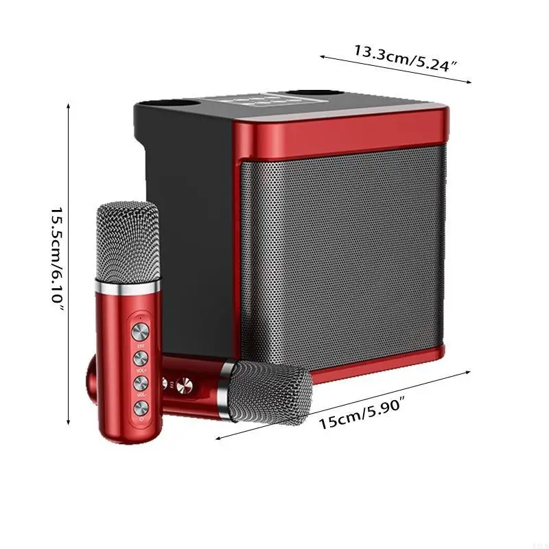2025 مضخم صوت جديد مكبر صوت لاسلكي للغناء ميكروفونات مزدوجة لحفلات الزفاف المنزلية في الهواء الطلق #6