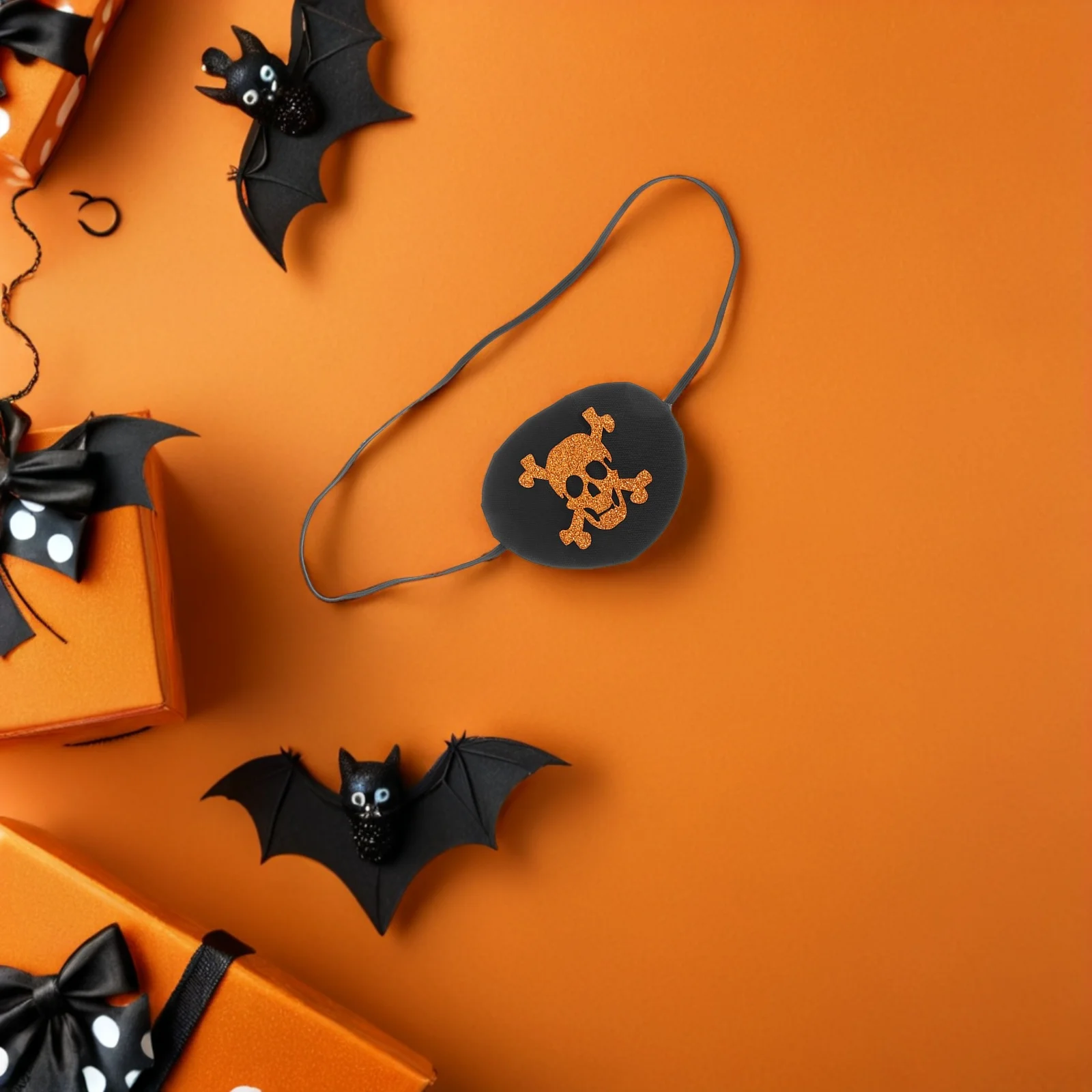 

Creative Skull Eye Mask Halloween Pirate Hat Accent Trendy Korean Style Costume Party Accessory for Kids Adults