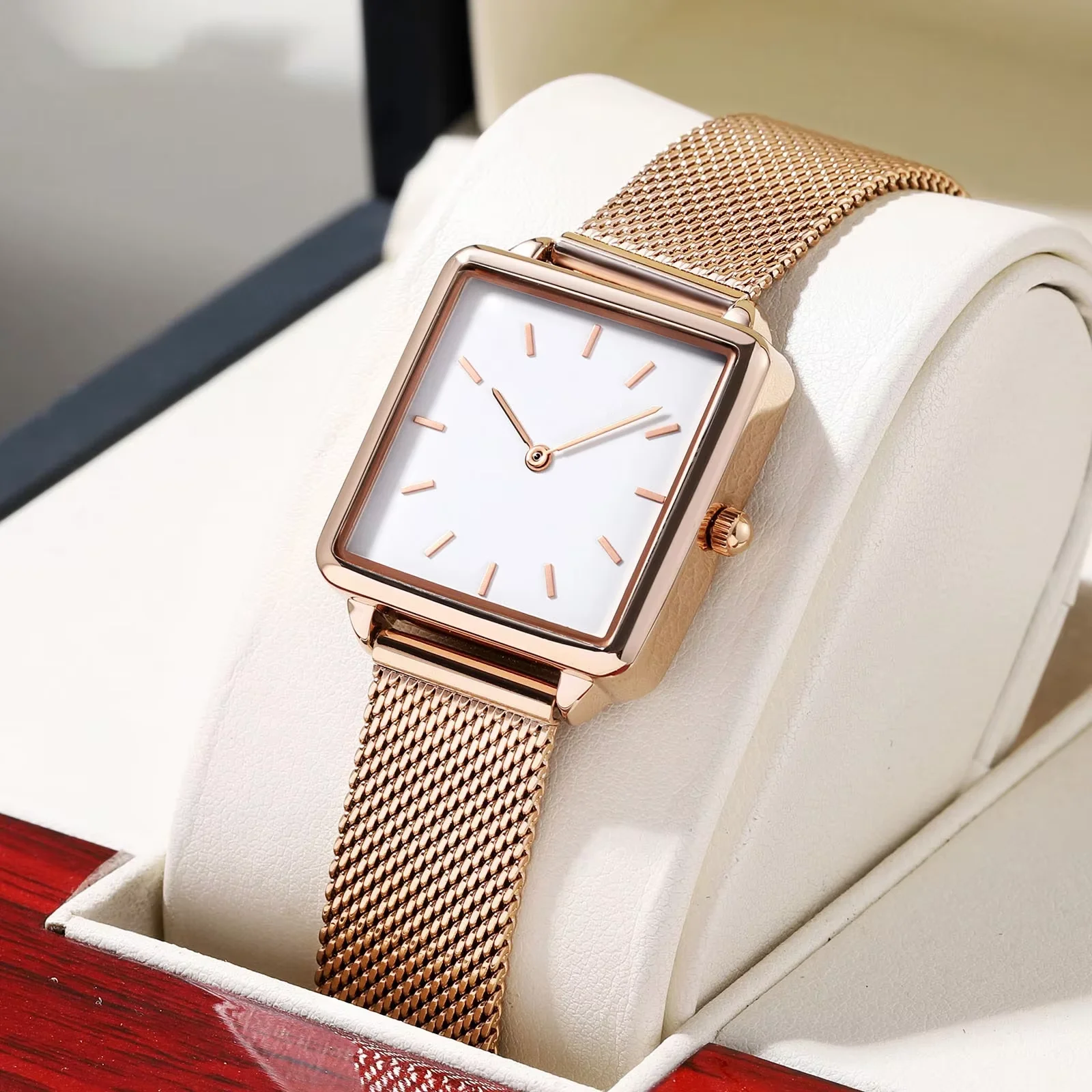 Wholesale Hot Selling Without Logo Watch Square Women's Watch With Magnetic Mesh Watch