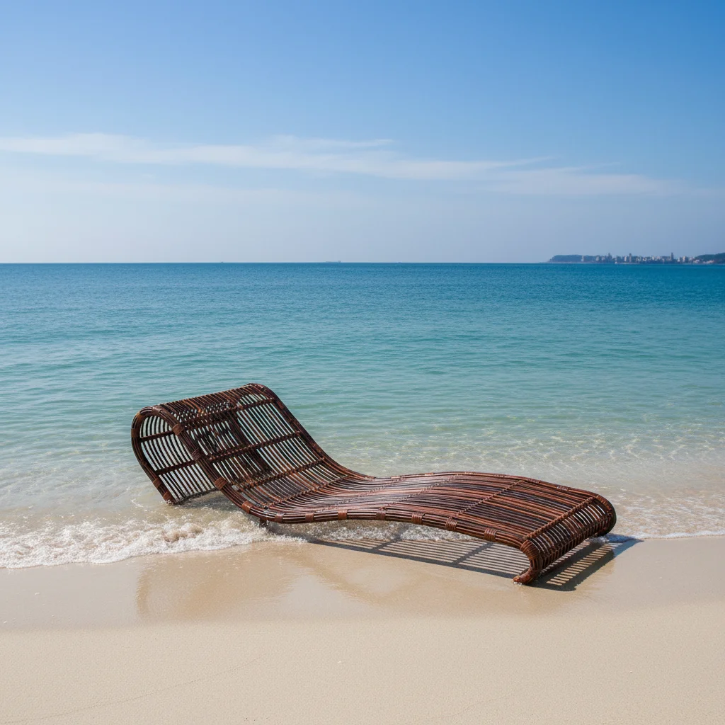 #Modern Metal Sun Lounger Eco-Friendly Durable Outdoor Beach Chair for Pool Patio Bedroom & Dining Areas