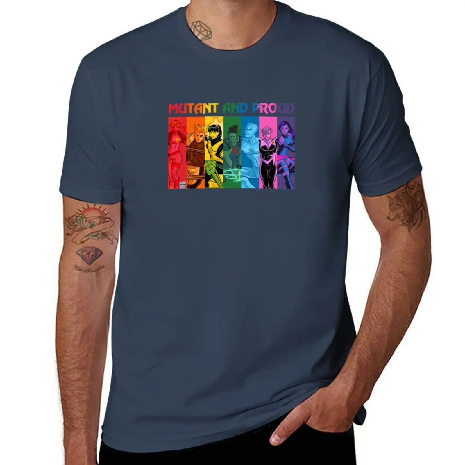 

Mutant and Proud Rainbow T-Shirt man t shirt luxury graphic t shirts for man t shirt man cotton T-Shirt