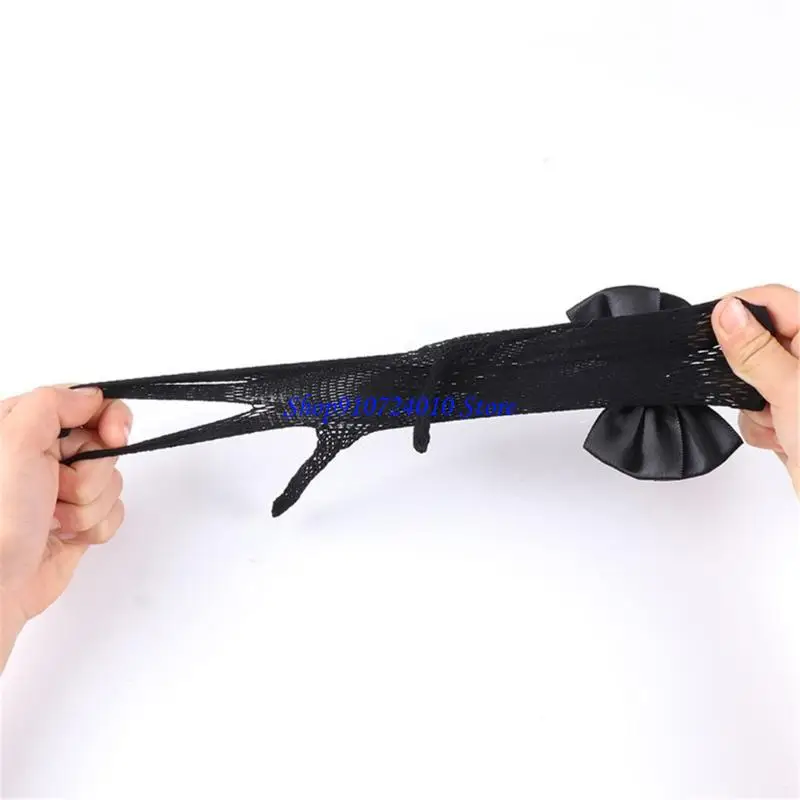 

77HD Elegant Girls Gloves Mittens For Wedding Dress And Formal Occasion White/Black