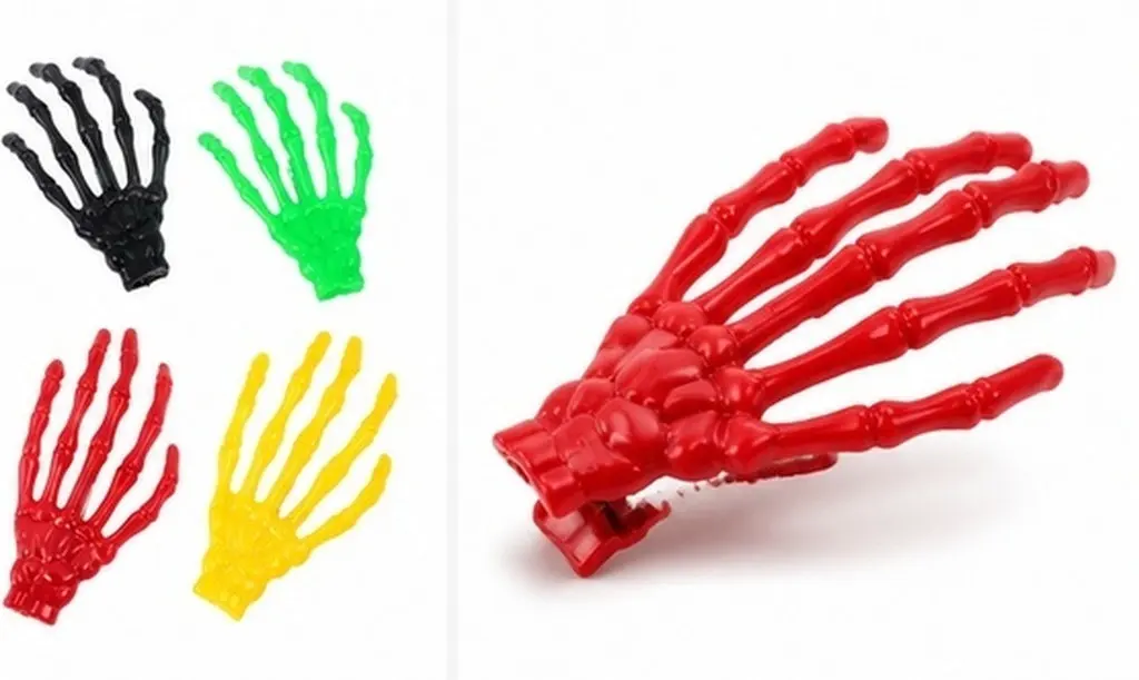 Skull Hair Clips 20pcs for Halloween Party, Selfie Props, Stage Performance & Costume Accessory