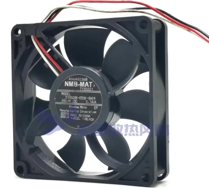 NMB 3108SB-05W-B49 B01 DC 24V 0.14A 80x80x20mm 3-Wire Server Cooling Fan