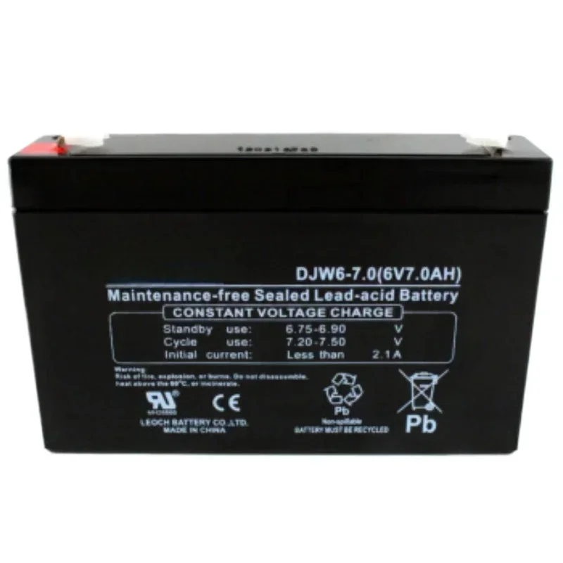 DJW6-7 6V 7.0AH 7000mAh بطارية تخزين عالية السعة للمركبات الكهربائية 6V7AH بطارية عربة أطفال لمركبات الأطفال