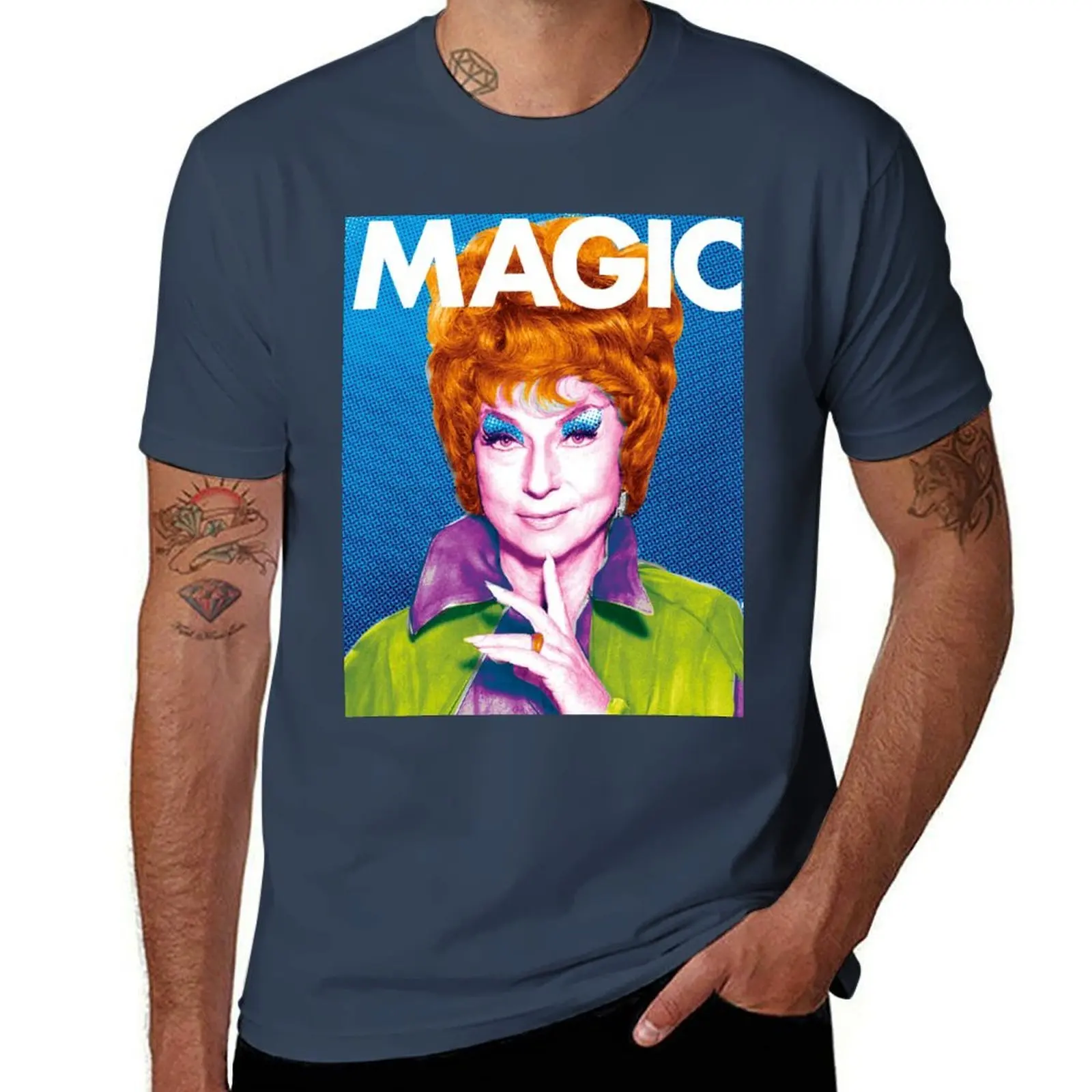 

Endora MAGIC from BEWITCHED Pop Art T-Shirt Basic Plain Short Sleeve Crew Neck Tee