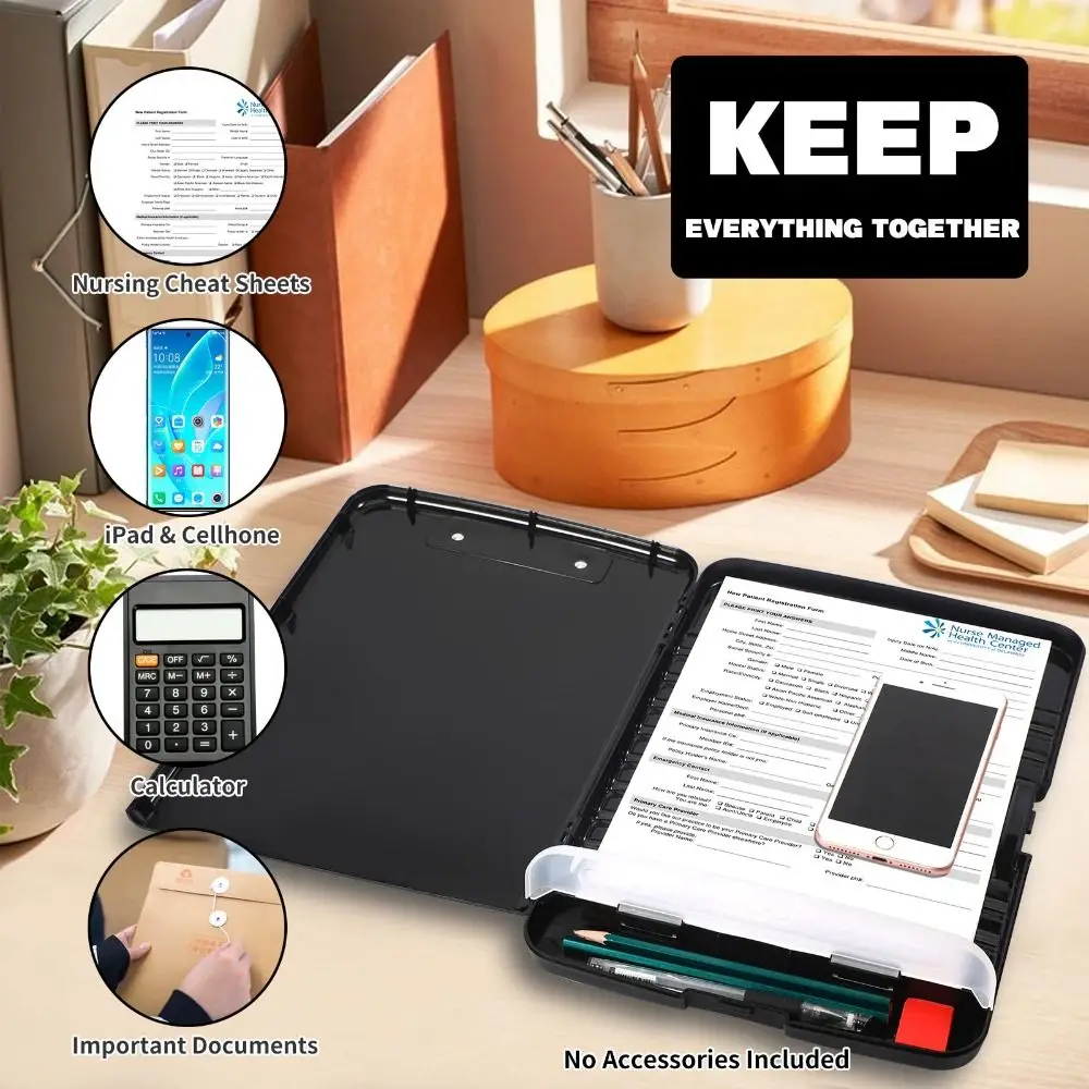 

Large Capacity A4 Binder Clipboards with Pen Holder Waterproof Clipboard Case Multifunctional File Organizer