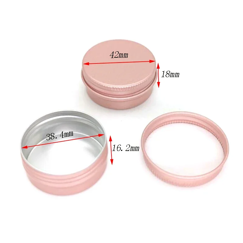 15G Reispotten Set Roségouden Mini-Make-Upcontainers Voor Cosmetische Crèmebewaarpotten Met Deksels Aluminium Blik Metalen Blikjes Cosmetica