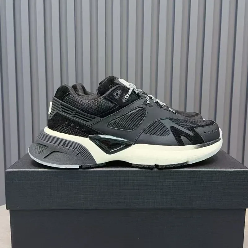 

Women's 2026 New Korean Style Chunky Dad Sneakers, Thick Sole Platform, Versatile Leather Laced White Sport Shoes