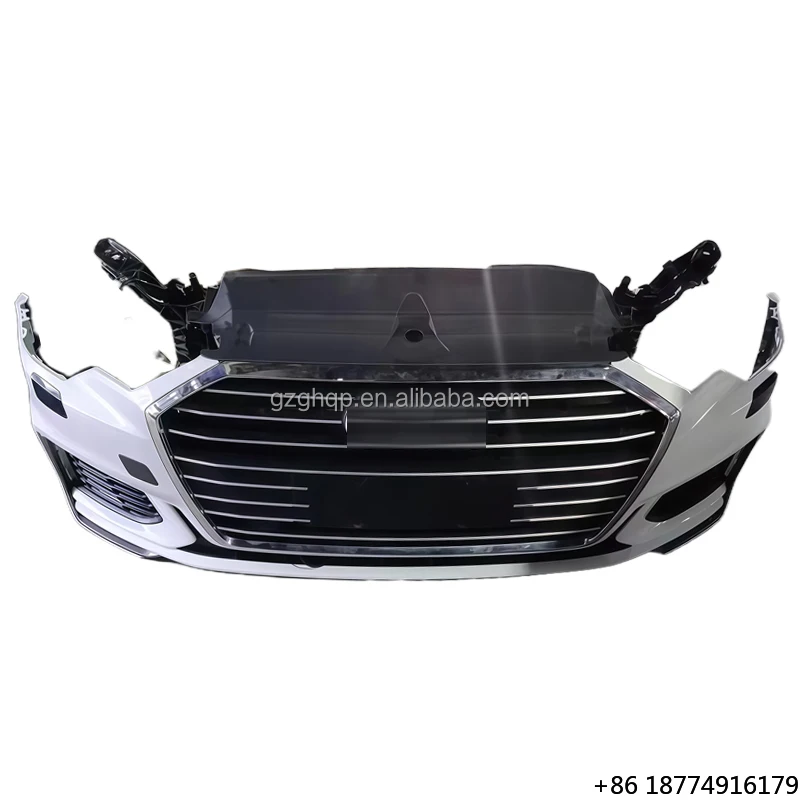 

Original Front Nose Kit White Bumper Grille Cooling System Bracket for A6L C8 2019-2022 Body Front and Rear Bumpers