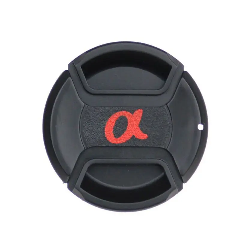 Tapa de lente frontal para Sony Alpha DSLR, Protector de lente de 49mm, 52mm, 55mm, 58mm, 62mm, 67mm, 72mm, 77mm, 82mm