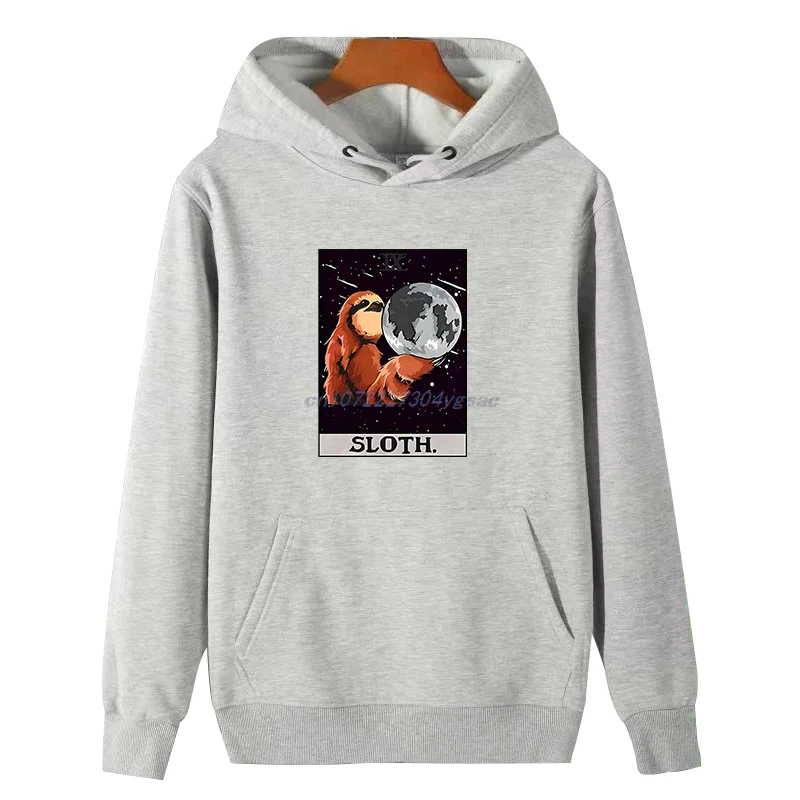 

Moon Sloth Winter Essentials Hoodie Cute Sloth Hooded Sweatshirt Man Sweaters New Sweatshirts Thick Sweater Hoodie Male Clothes