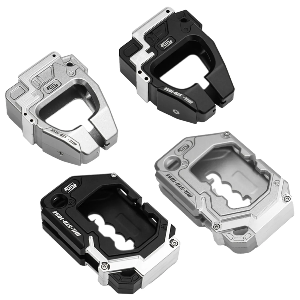 FURYGRAVITY Guscio chiave tattico in alluminio lavorato CNC per Jeep Wrangler JK/JL/JT Rubicon/Sahara/Gladiator