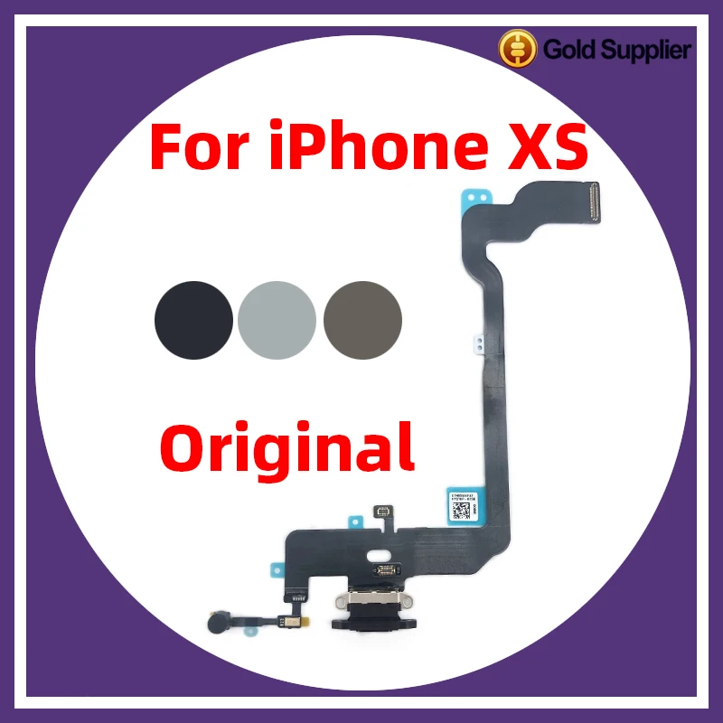 

Original For iphone XS Charging Port Flex Microphone Mini USB Charger Dock Connector Repair Replacement Parts