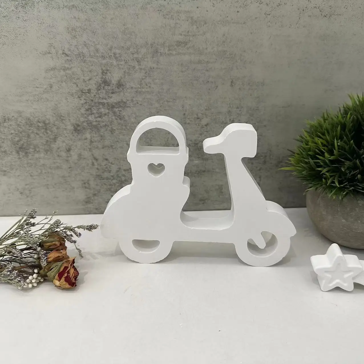 Flower Basket Electric Car Silicone Mold Motorcycle Ornaments DIY Bike Candle Mold Epoxy Resin Plaster Mould Home Decor Gifts