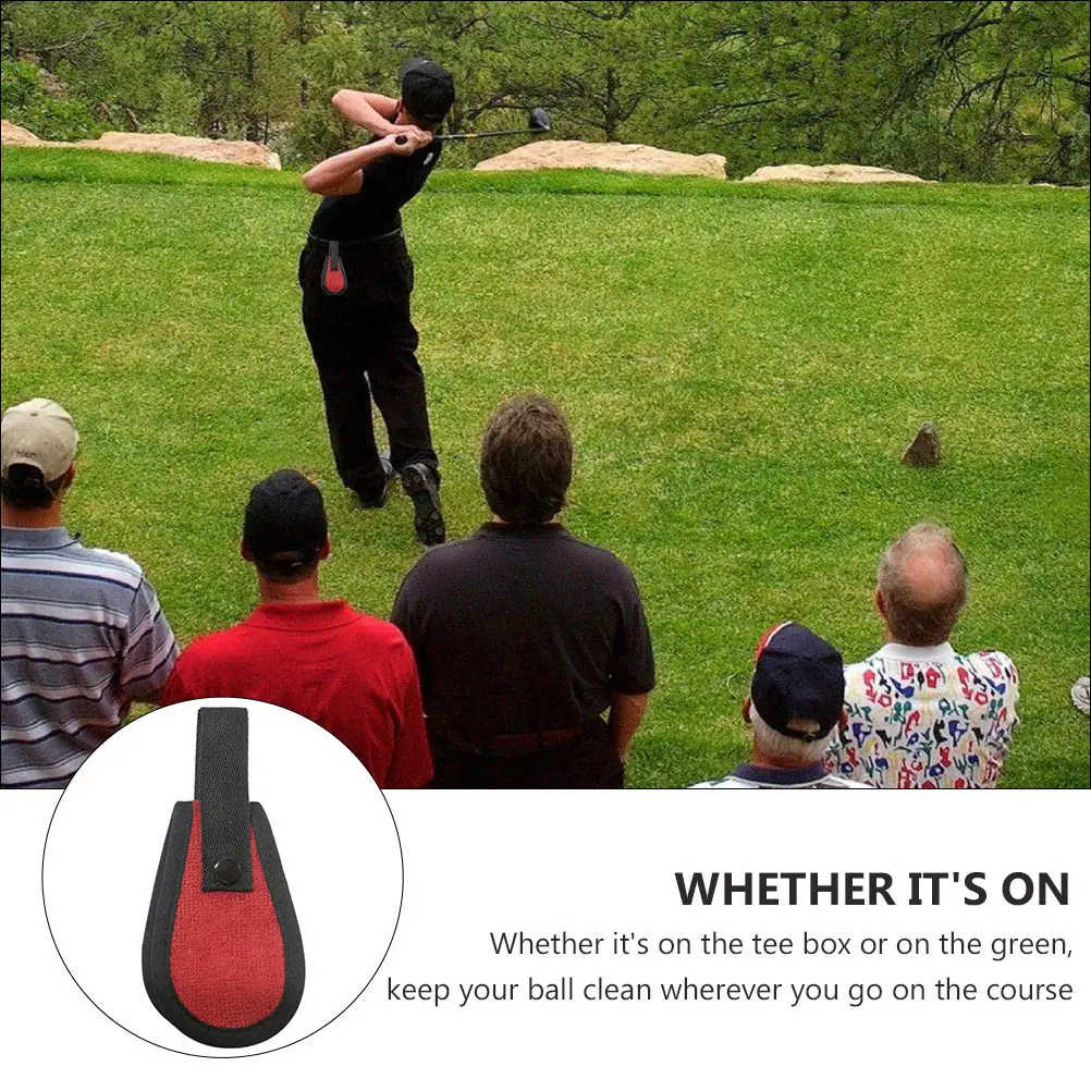 1Pcs Premium Lightweight Golf Ball Cleaning Cloth Mini Portable Ball Washer Towel for Quick Dirt Grass Stain Removal on Course