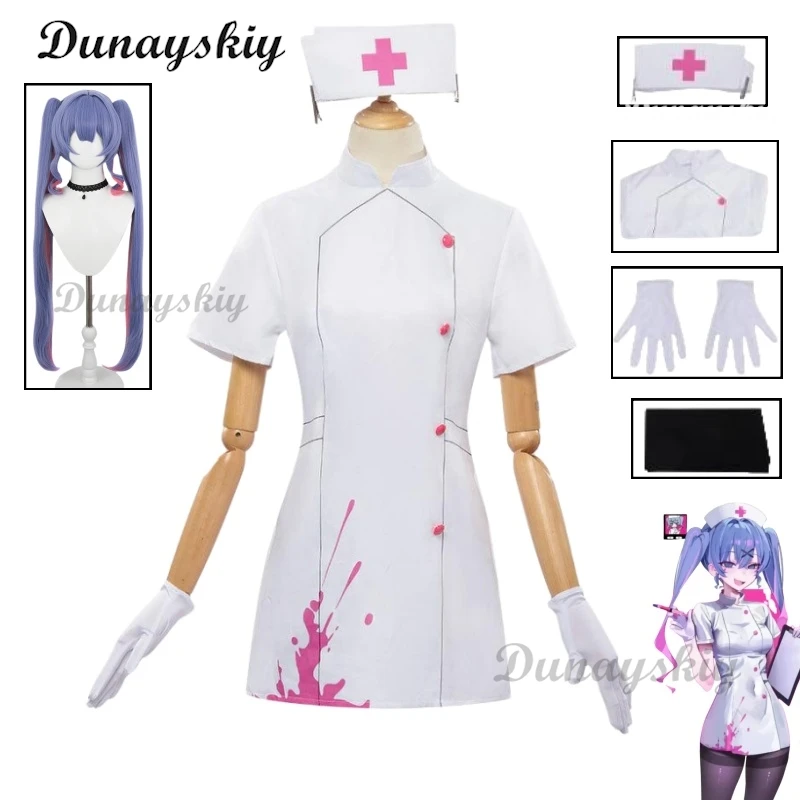 Chuyin Rabbit Hole Cosplay Costume Nurse Uniform Sexy Suit 2025Halloween Woman Girls Costumes Cos Wigs Customized