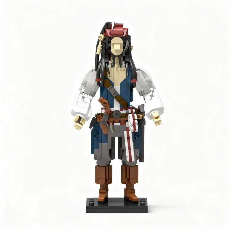 724-teiliges MOC Captain Jack Sparrow Figurine Disneieny Fluch der Karibik Modellbausatz Konstruktion Weihnachtsgeschenk Spielzeug
