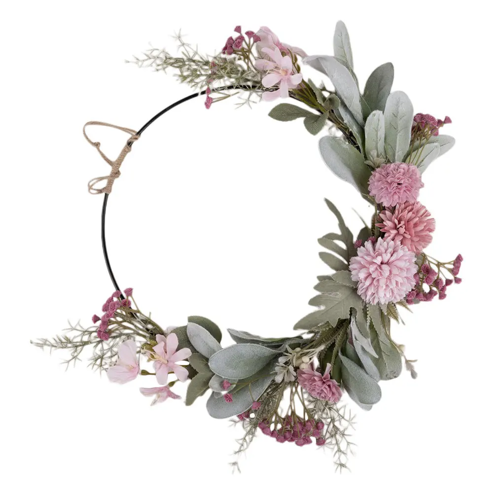 

Artificial Flower Wreath Exquisite Faux Floral Hanging Decor For Door Window Porch Wedding Festival Home Garden Indoor Outdoor