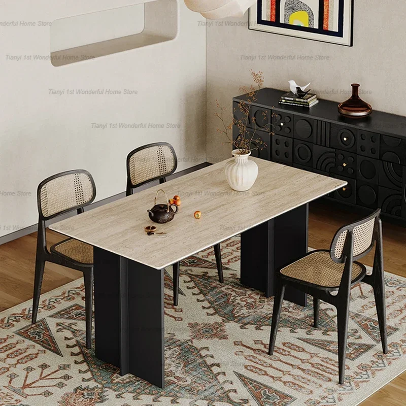 

Retro Modern Designer Simplicity Dining Tables Italian Style Restaurant Dining Tables High-end Home Furniture Bordservice HBDT