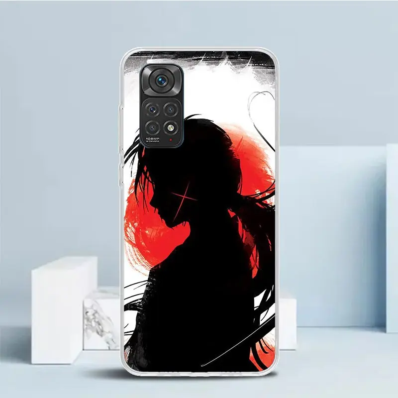 Rurouni Kenshin Anime Phone Case For Xiaomi Redmi Note 13 12S 12 11S 11 11T 11E Pro Plus 10S 10 9S 9 8T 8 7 + Soft TPU Back Cove