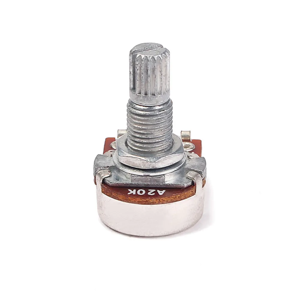 A20k Guitar Amp Potentiometer Split Shaft Coarse Knurling Audio Log Taper Volume Control Potentiometer Audio-Potentiometers