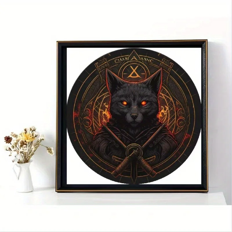Black Cat Shaped Wooden Jigsaw Puzzle Unique Animal Home Decor Art Toy Family Game