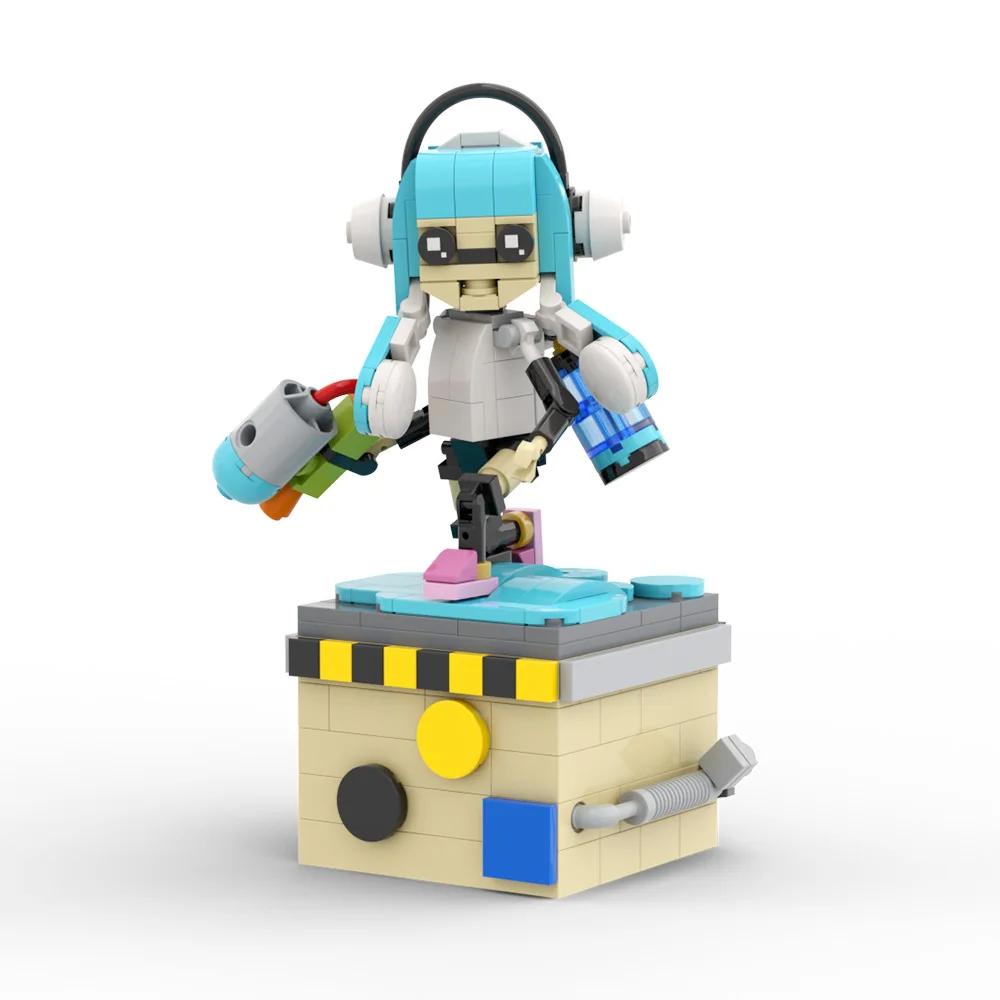 Splatooned 3 Inklings 3-in-1 Humanoid Cephalopods Building Toys with Scene  Shooting Game Series Toys Bricks for Kids